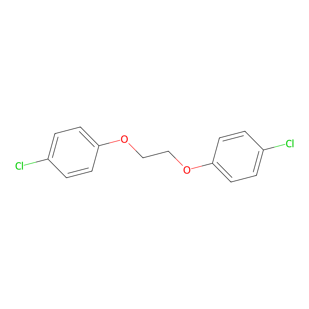 1,2-Bis(4-chlorophenoxy)ethane molecular structure, CAS 16723-94-7