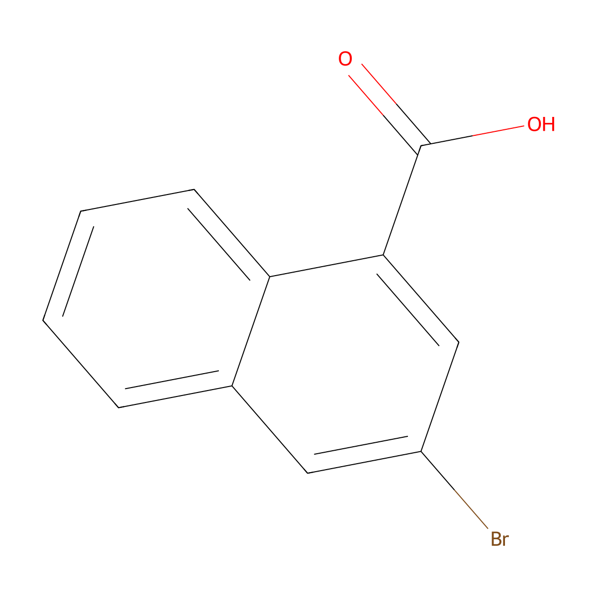 3-Bromonaphthalene-1-carboxylic acid molecular structure, CAS 16726-66-2