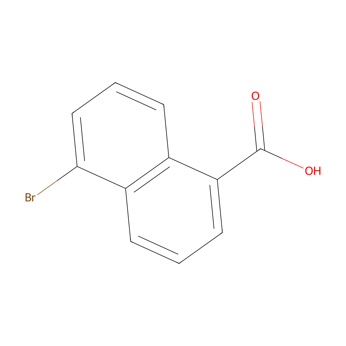 5-Bromonaphthalene-1-carboxylic acid molecular structure, CAS 16726-67-3