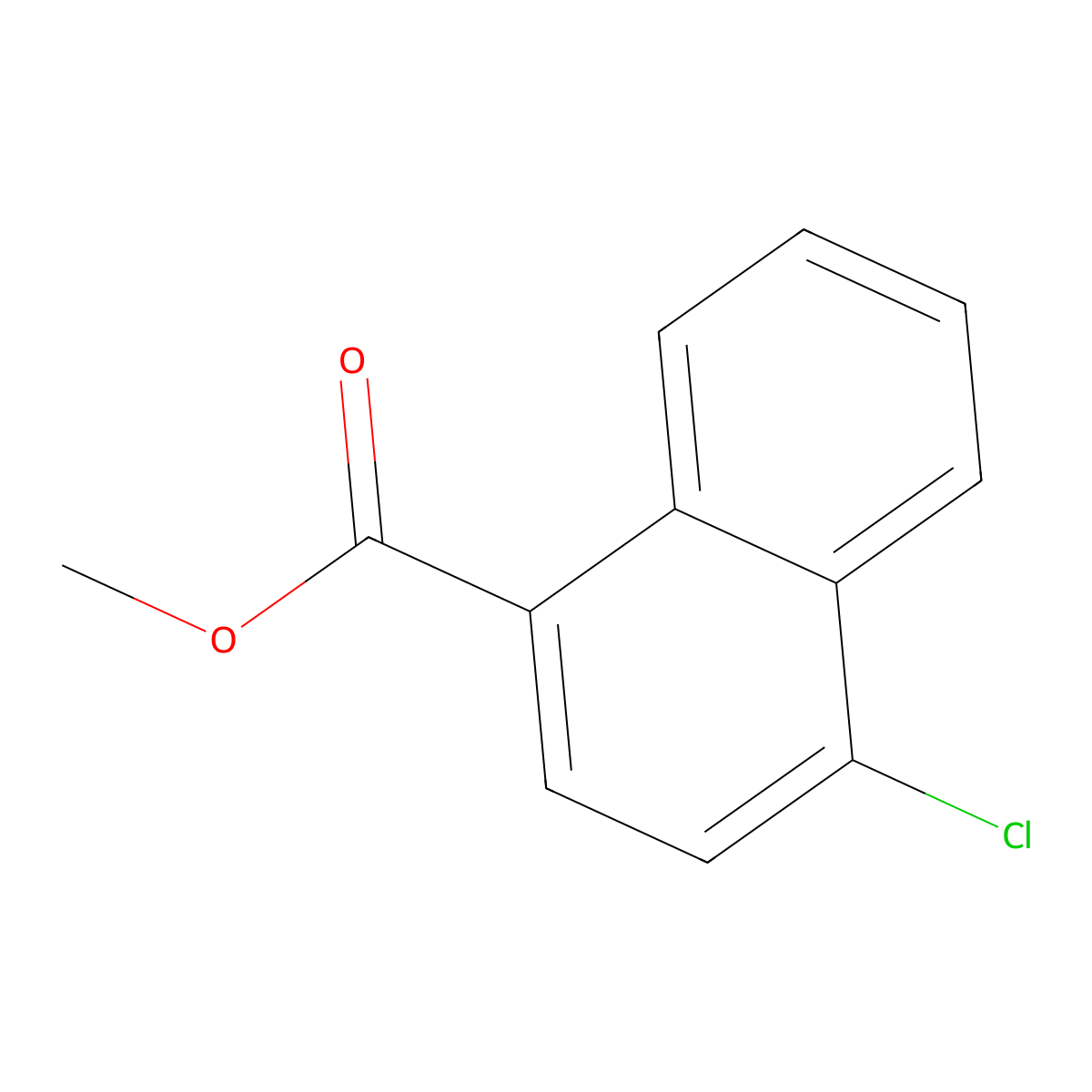 1-Naphthalenecarboxylic acid, 4-chloro-, methyl ester molecular structure, CAS 16726-68-4