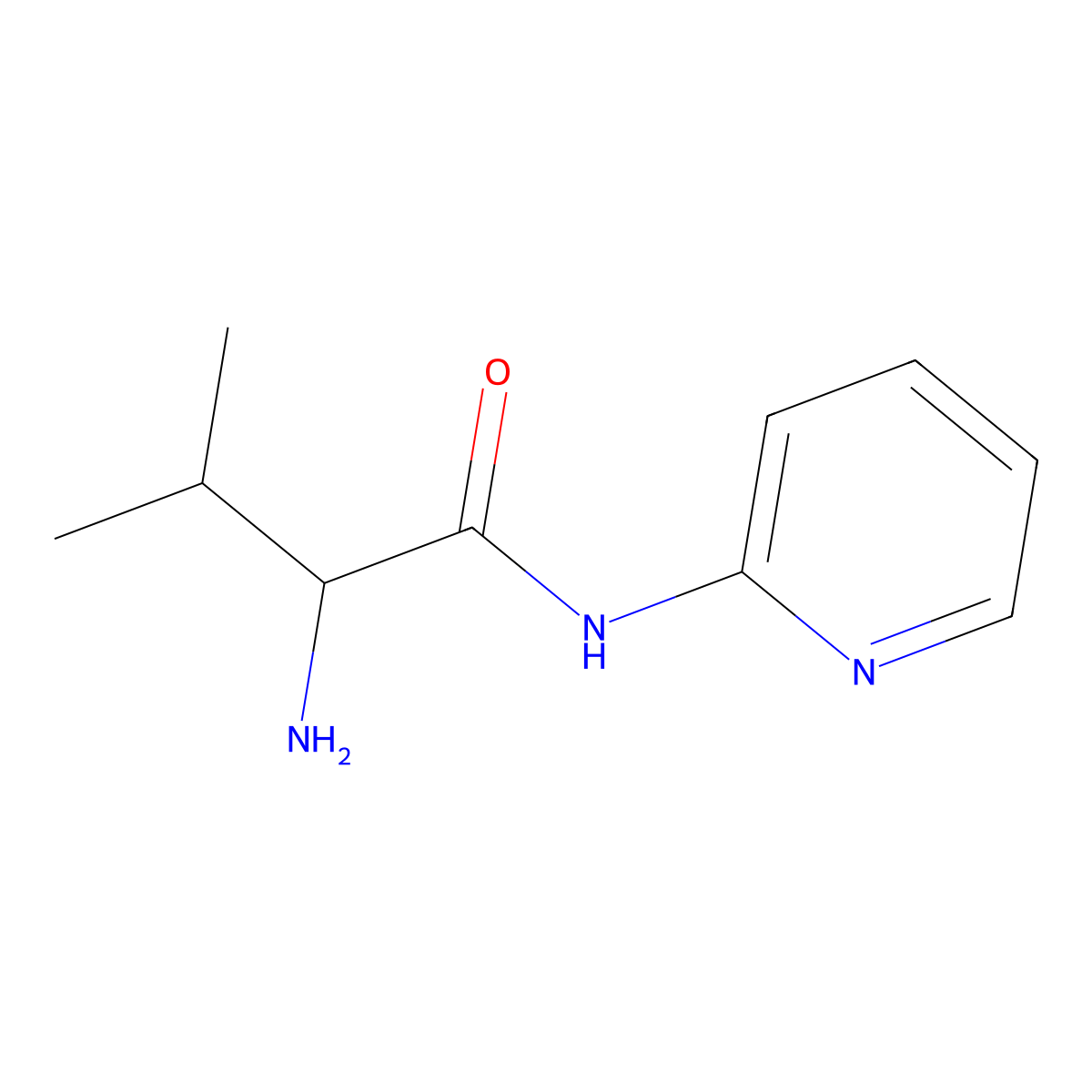 (2S)-2-Amino-3-methyl-N-2-pyridinylbutanamide molecular structure, CAS 167261-43-0