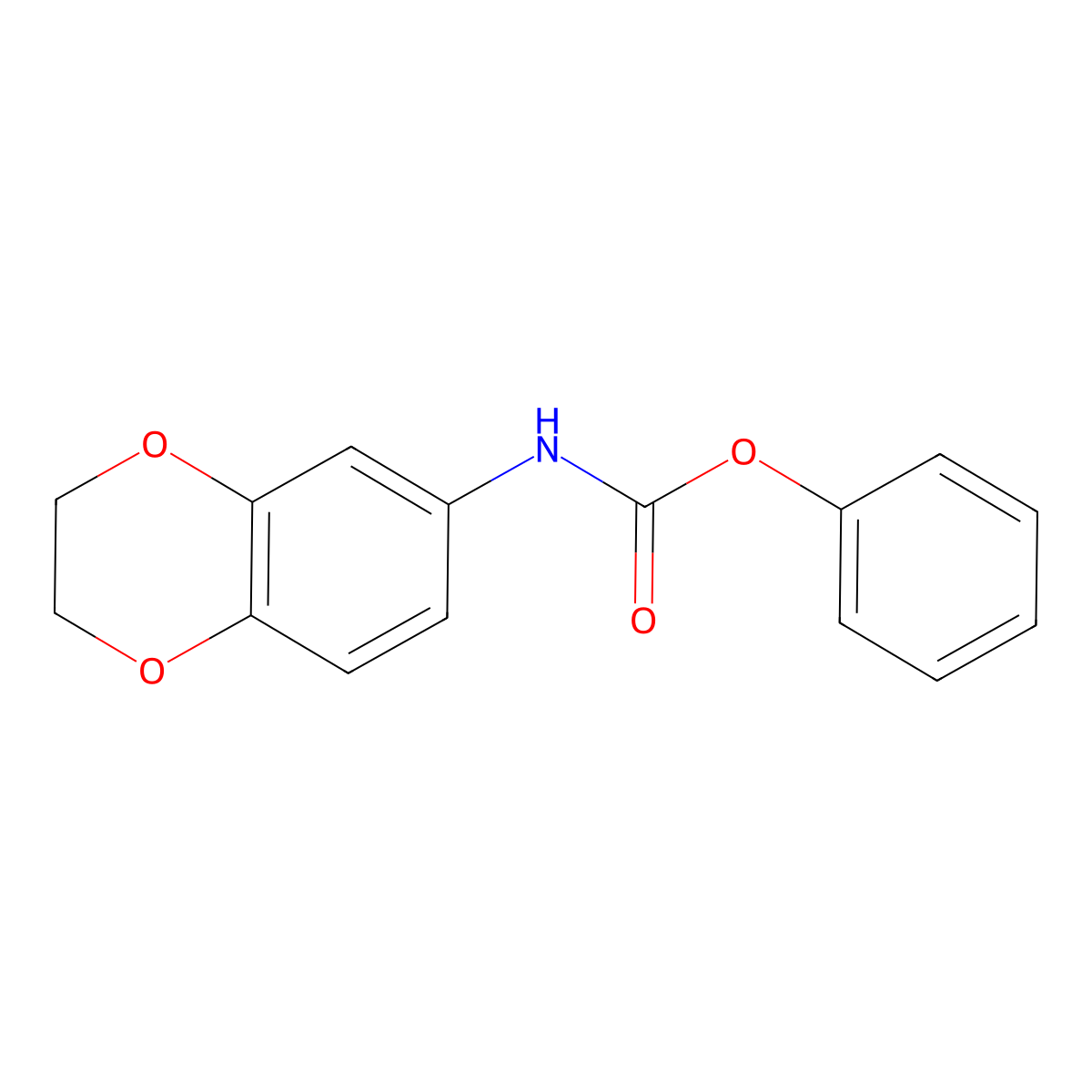 phenyl N-(2,3-dihydro-1,4-benzodioxin-6-yl)carbamate molecular structure, CAS 167264-90-6