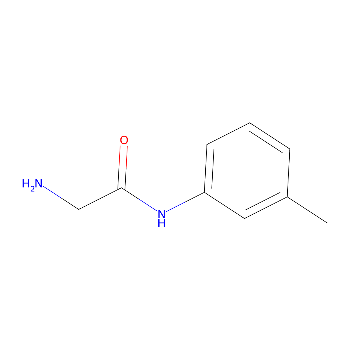 2-Amino-N-(3-methylphenyl)acetamide molecular structure, CAS 167264-91-7
