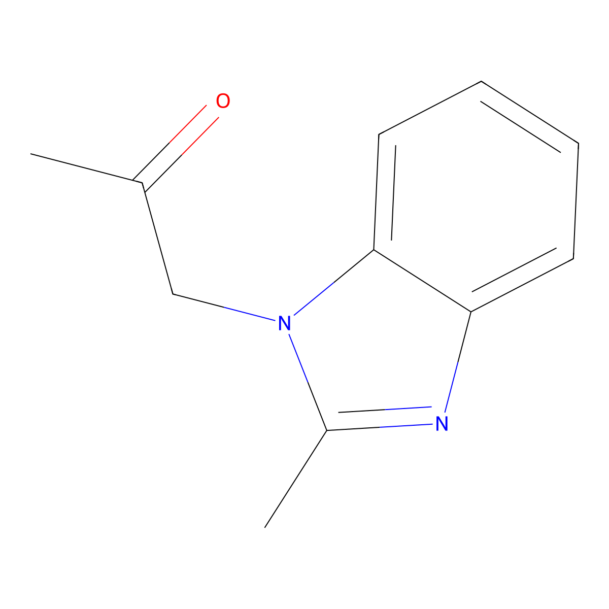 1-(2-Methyl-1H-benzo[d]imidazol-1-yl)propan-2-one molecular structure, CAS 167266-89-9