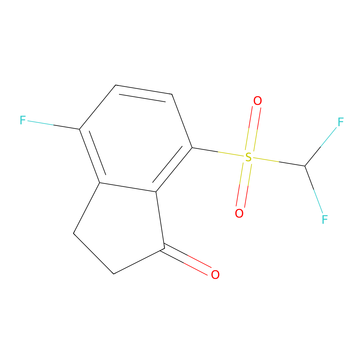 7-((Difluoromethyl)sulfonyl)-4-fluoro-2,3-dihydro-1H-inden-1-one molecular structure, CAS 1672661-81-2