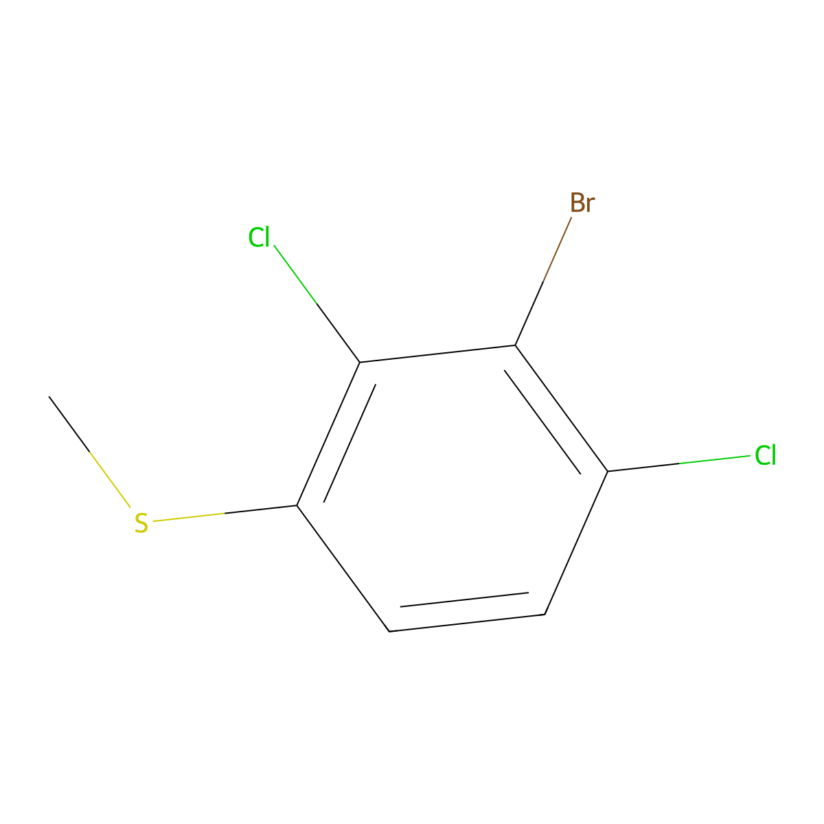 (3-Bromo-2,4-dichlorophenyl)(methyl)sulfane molecular structure, CAS 1672665-00-7