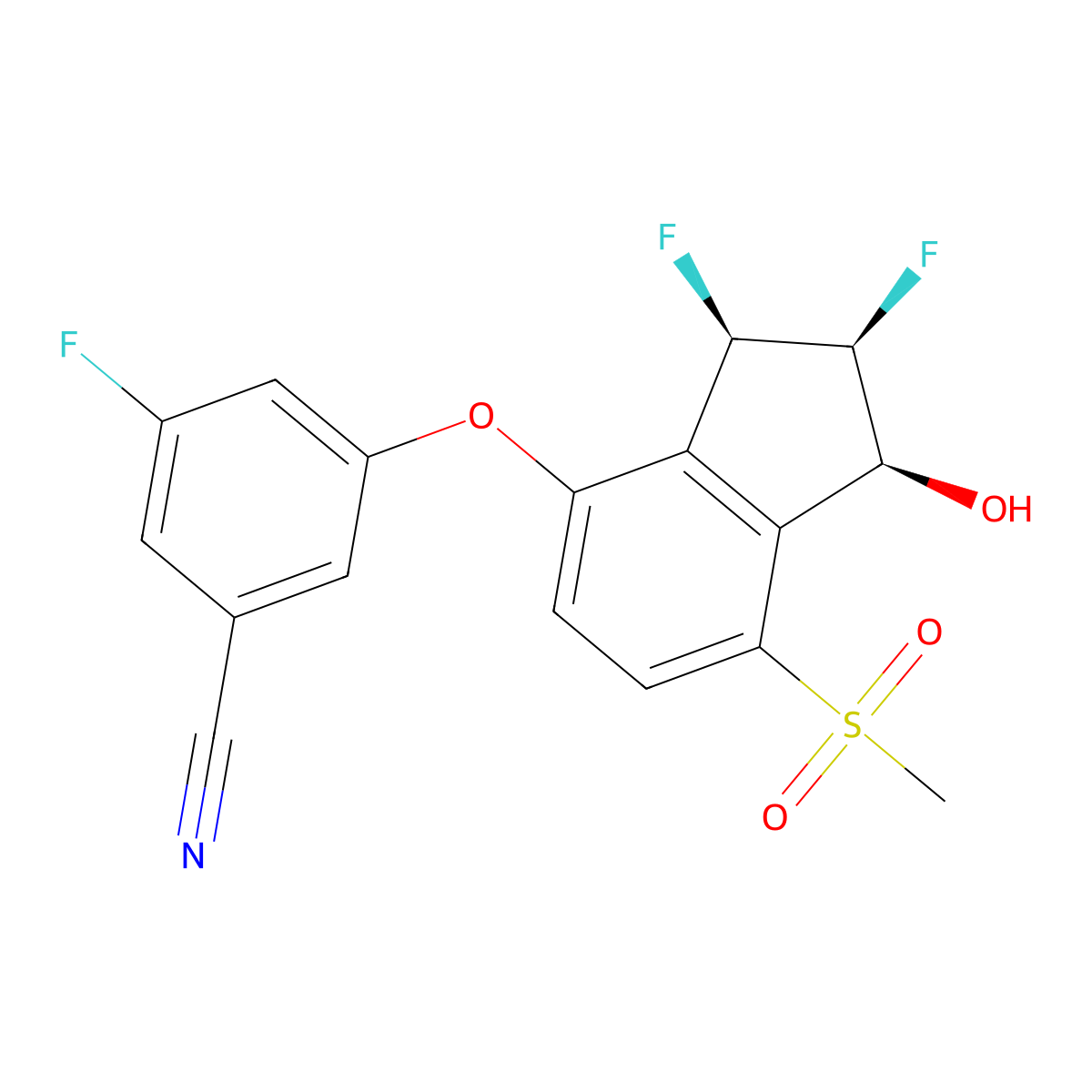 Belzutifan molecular structure, CAS 1672668-24-4