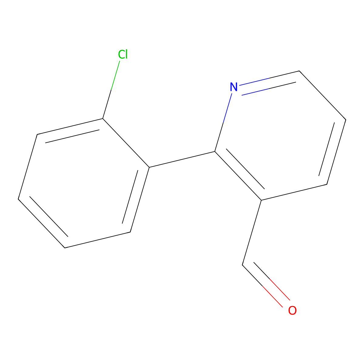 2-(2-Chlorophenyl)-pyridine-3-carbaldehyde molecular structure, CAS 1672672-75-1