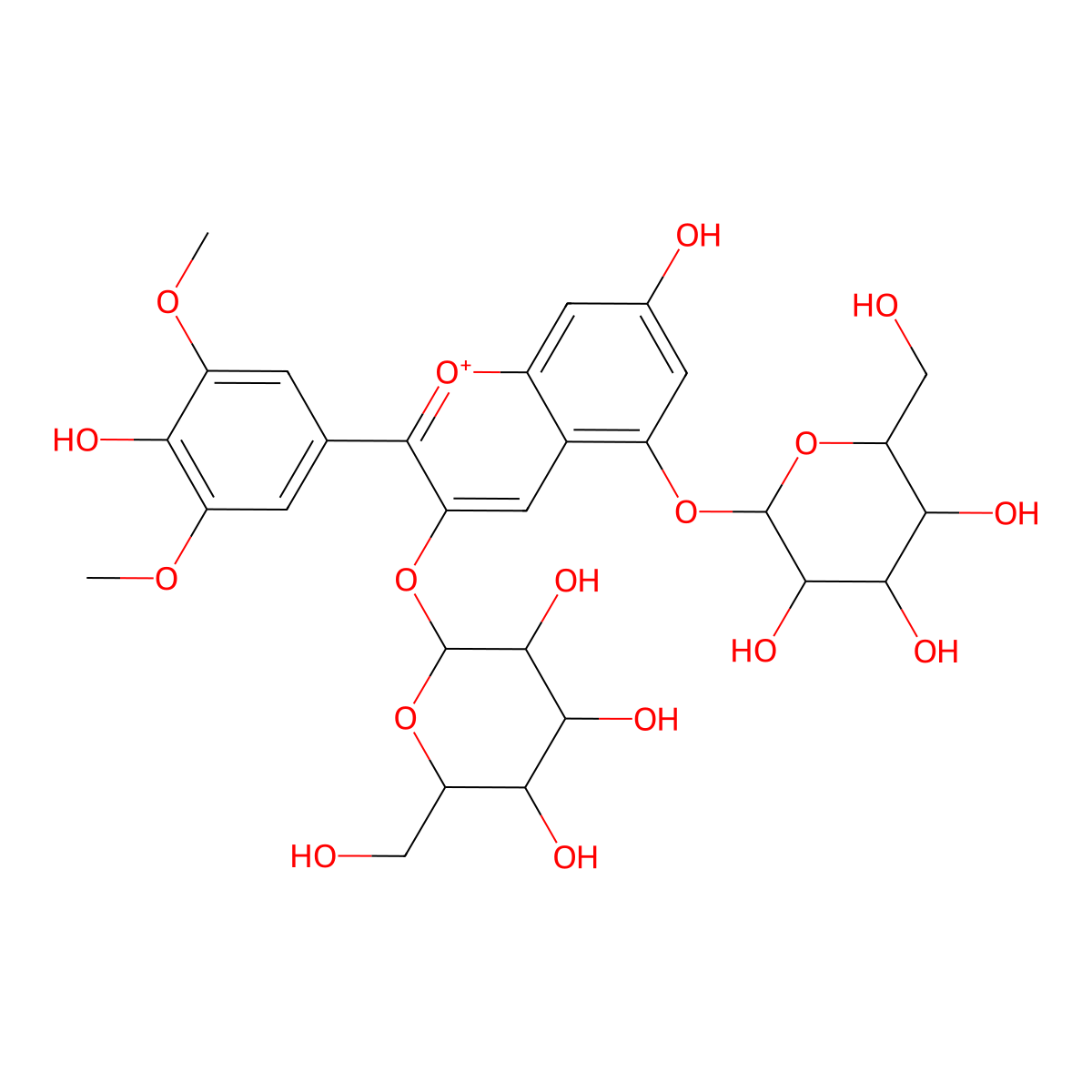Malvin molecular structure, CAS 16727-30-3