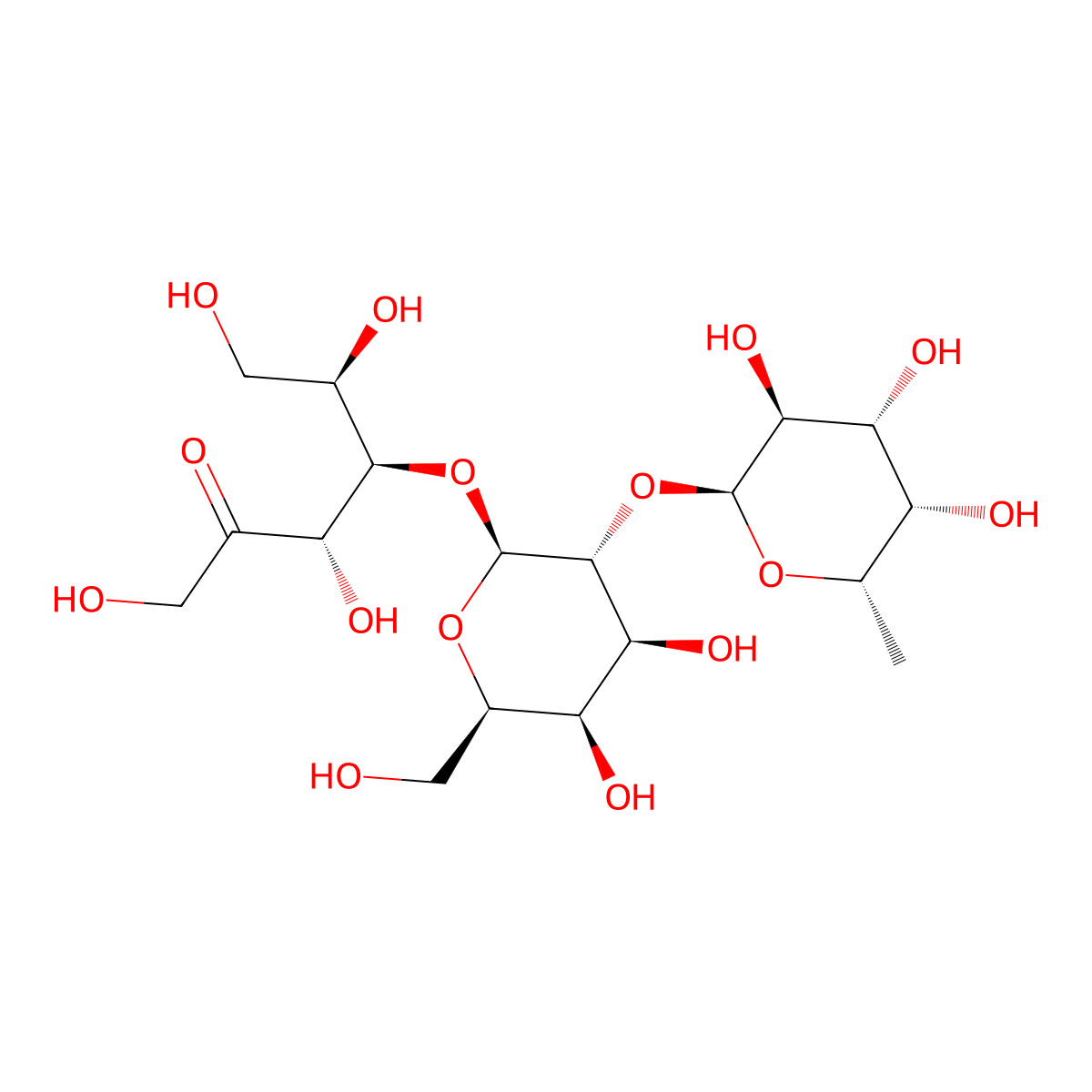 2'-O-Fucosyllactulose molecular structure, CAS 1672706-30-7