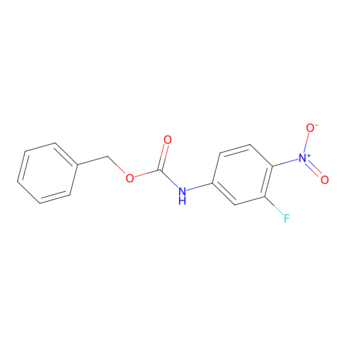 benzyl N-(3-fluoro-4-nitrophenyl)carbamate molecular structure, CAS 1672709-38-4
