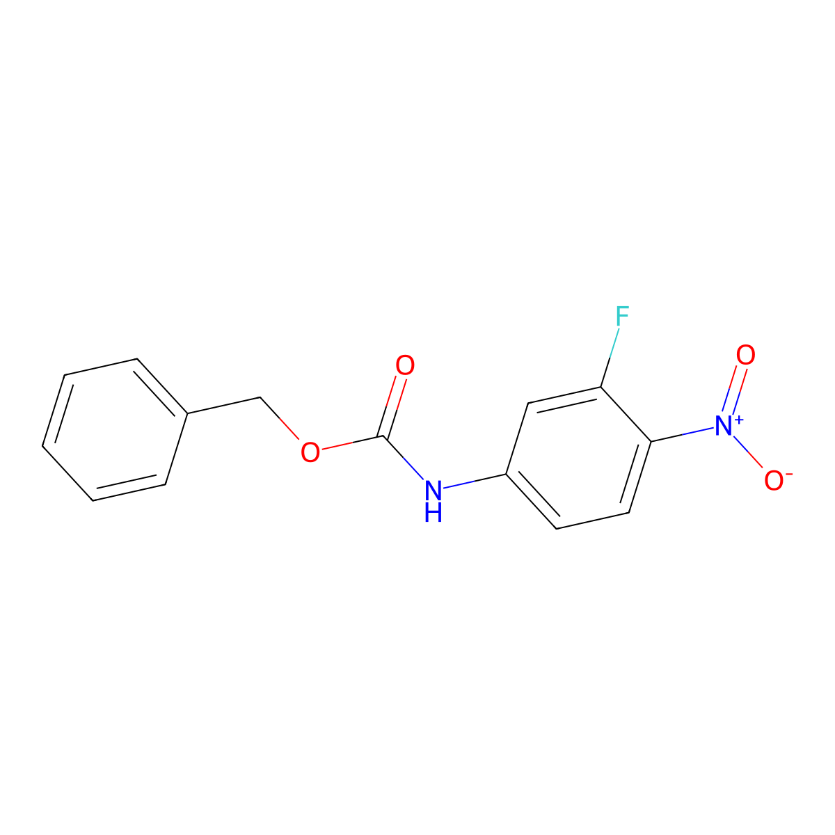benzyl N-(3-fluoro-4-nitrophenyl)carbamate molecular structure, CAS 1672709-38-4