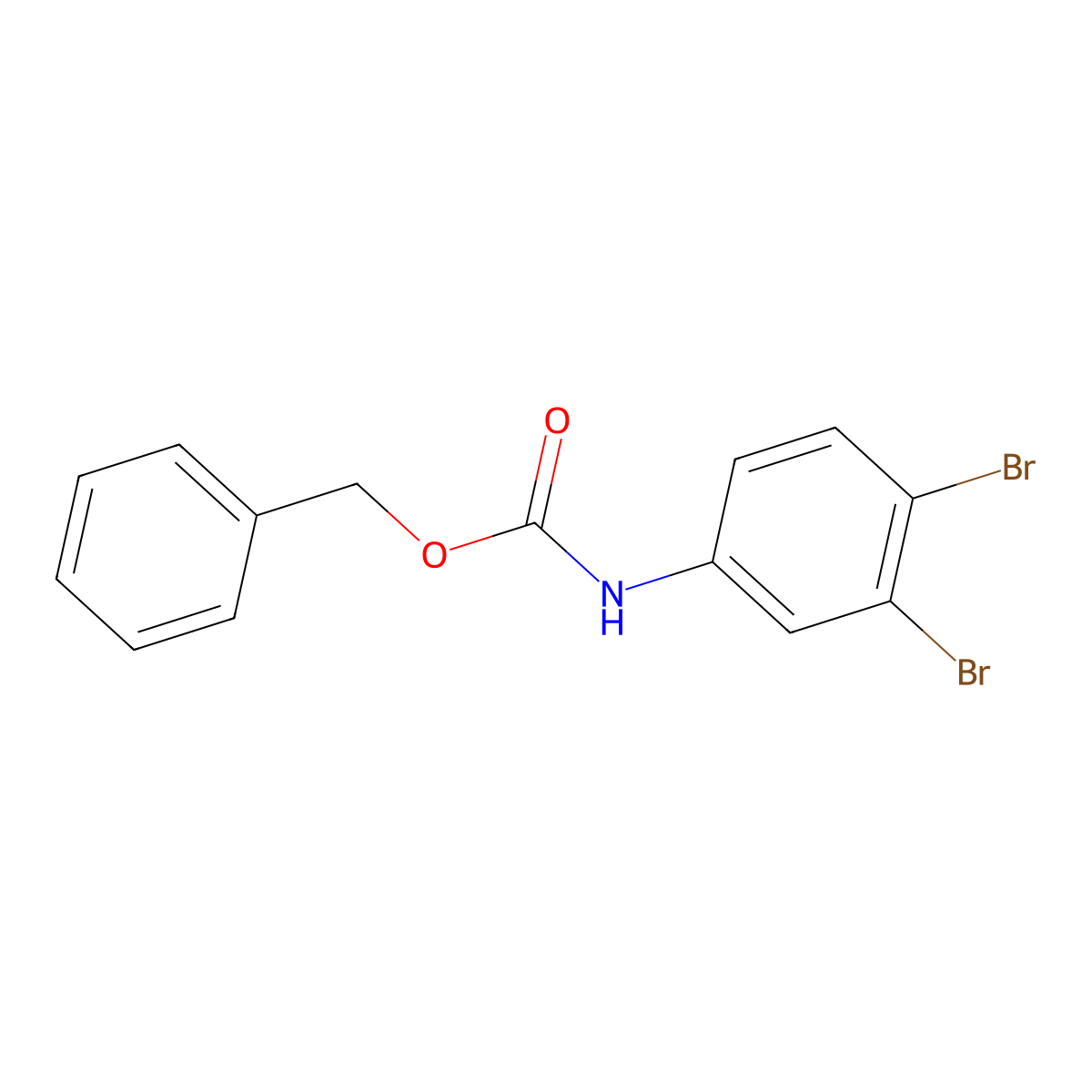benzyl N-(3,4-dibromophenyl)carbamate molecular structure, CAS 1672709-44-2