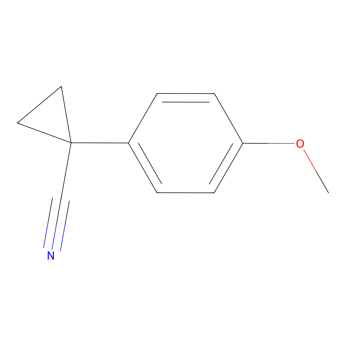 1-(4-Methoxyphenyl)cyclopropane-1-carbonitrile molecular structure, CAS 16728-00-0