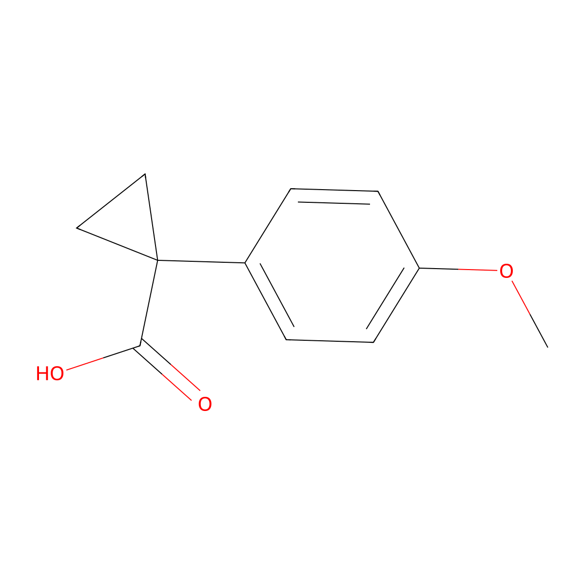 1-(4-Methoxyphenyl)cyclopropane-1-carboxylic acid molecular structure, CAS 16728-01-1