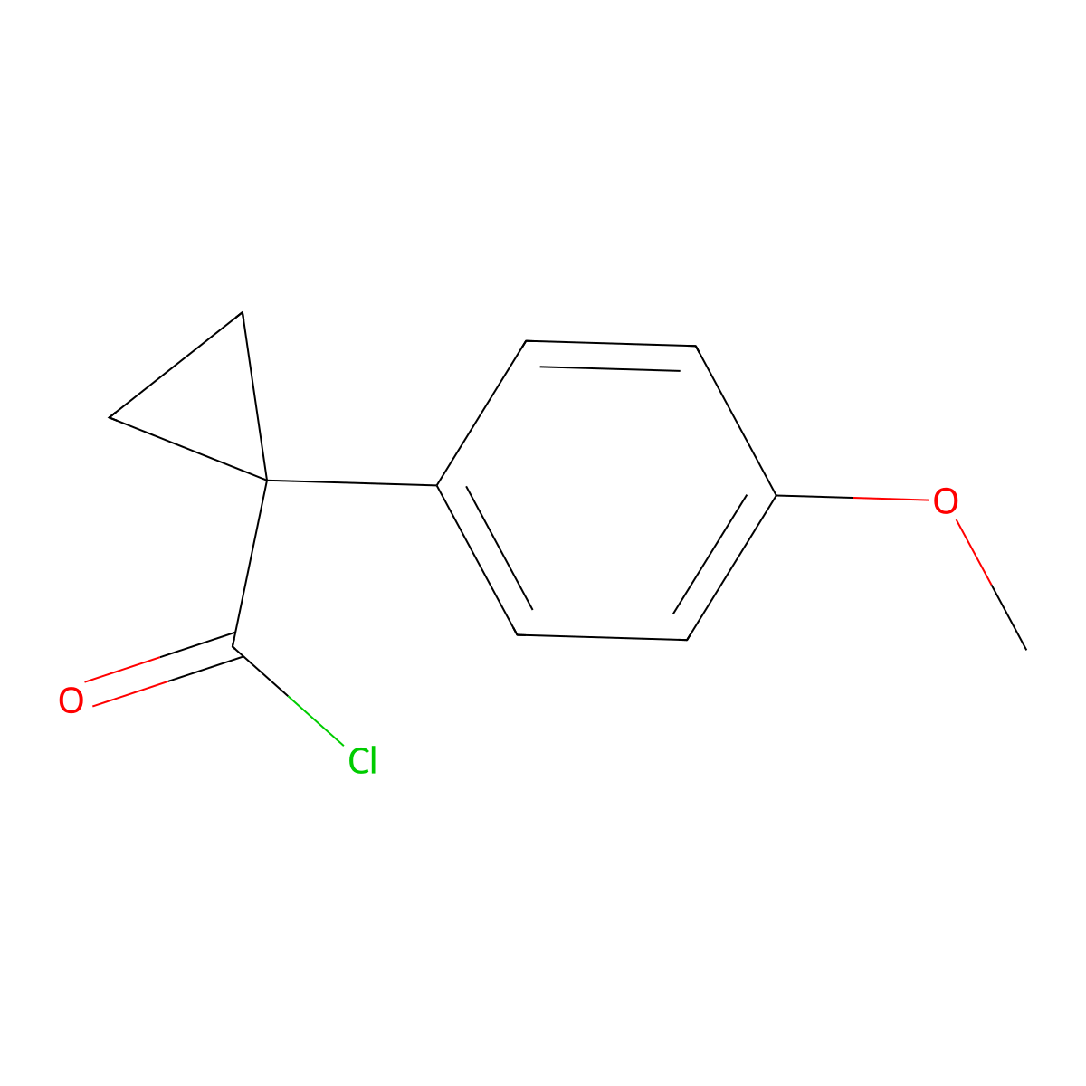 1-(4-Methoxyphenyl)cyclopropanecarbonyl chloride molecular structure, CAS 16728-02-2