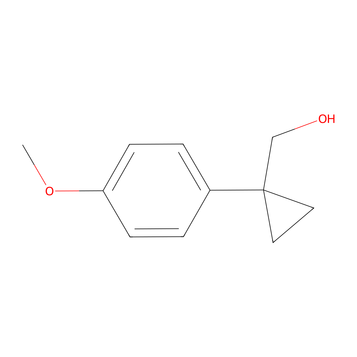 (1-(4-Methoxyphenyl)cyclopropyl)methanol molecular structure, CAS 16728-03-3