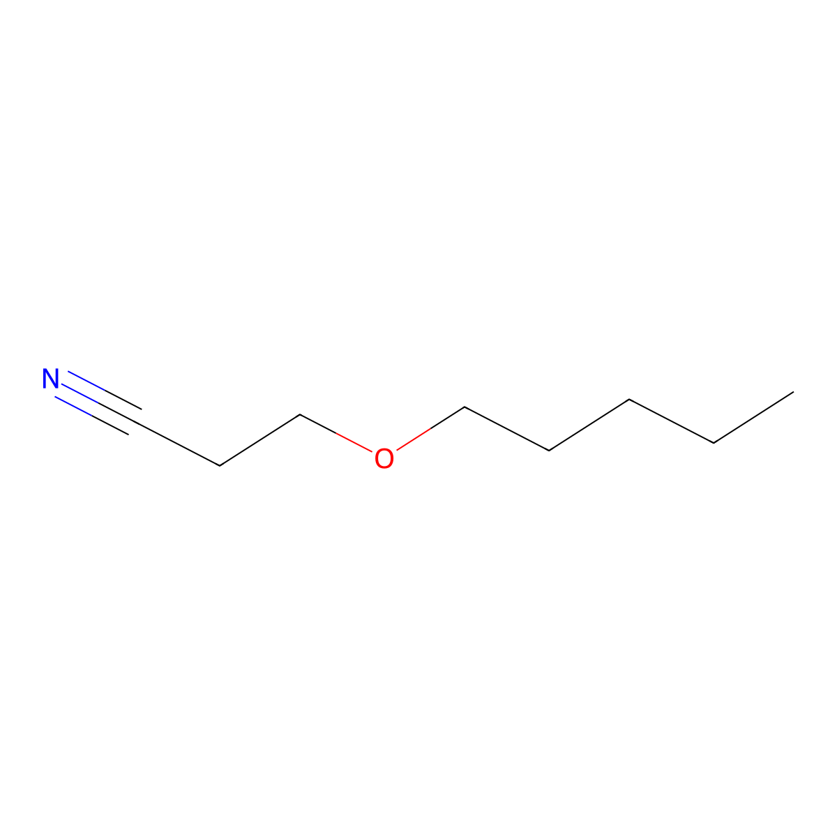 Propanenitrile, 3-(pentyloxy)- molecular structure, CAS 16728-47-5
