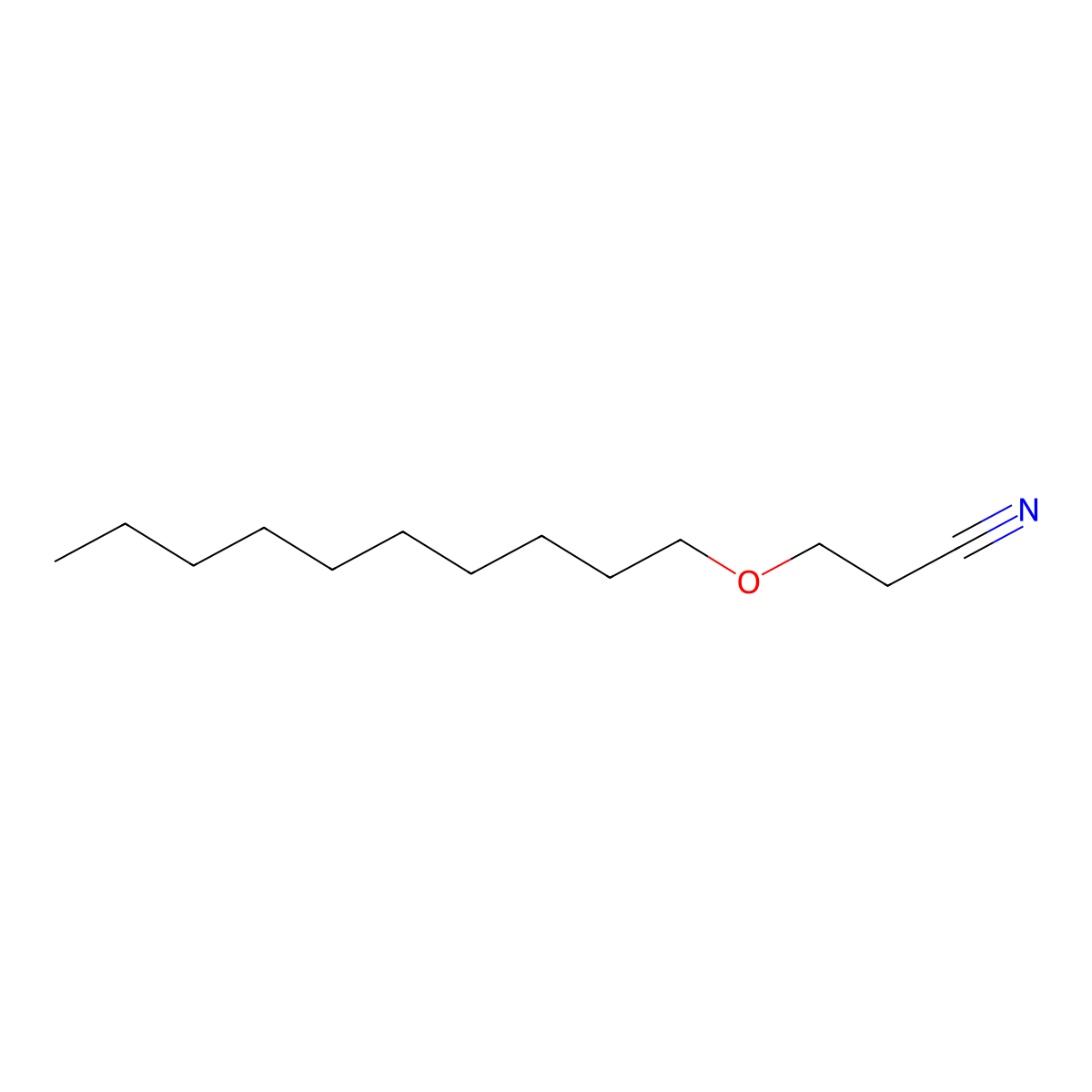 3-(Decyloxy)propionitrile molecular structure, CAS 16728-51-1