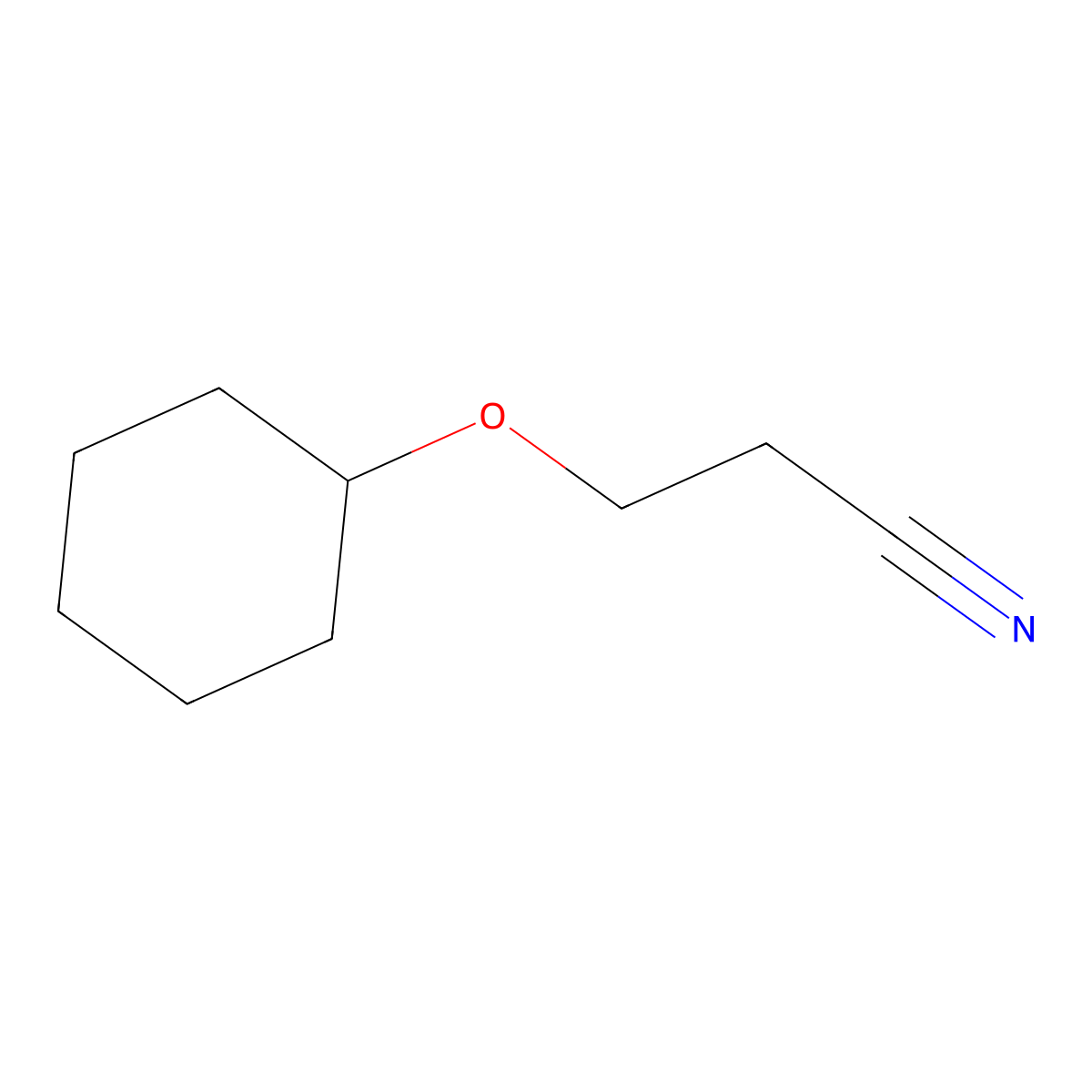 3-(Cyclohexyloxy)propiononitrile molecular structure, CAS 16728-52-2