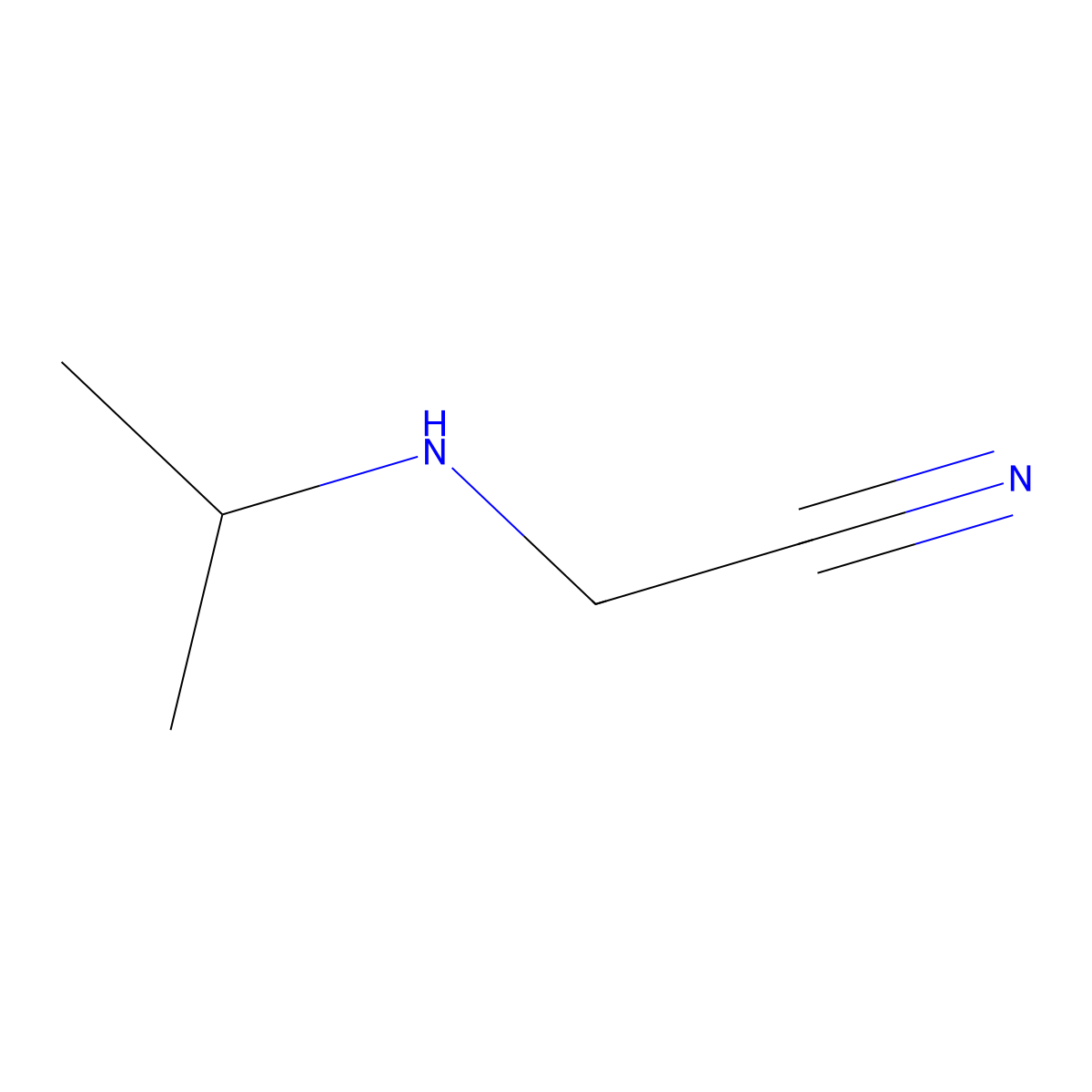 2-((Propan-2-yl)amino)acetonitrile molecular structure, CAS 16728-80-6