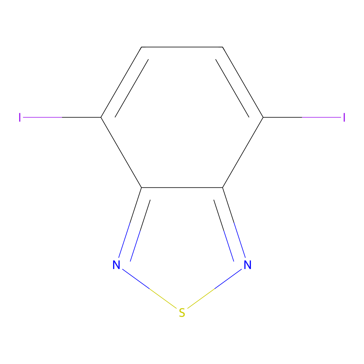 4,7-Diiodo-2,1,3-benzothiadiazole molecular structure, CAS 167281-18-7