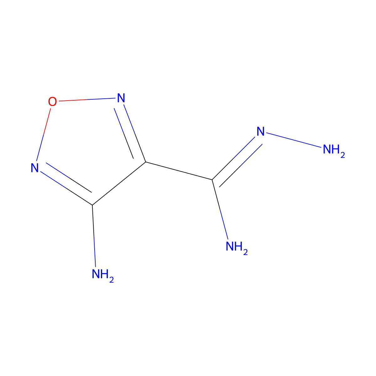 4-Amino-N-amino-furazan-3-carboxamidine molecular structure, CAS 167281-92-7