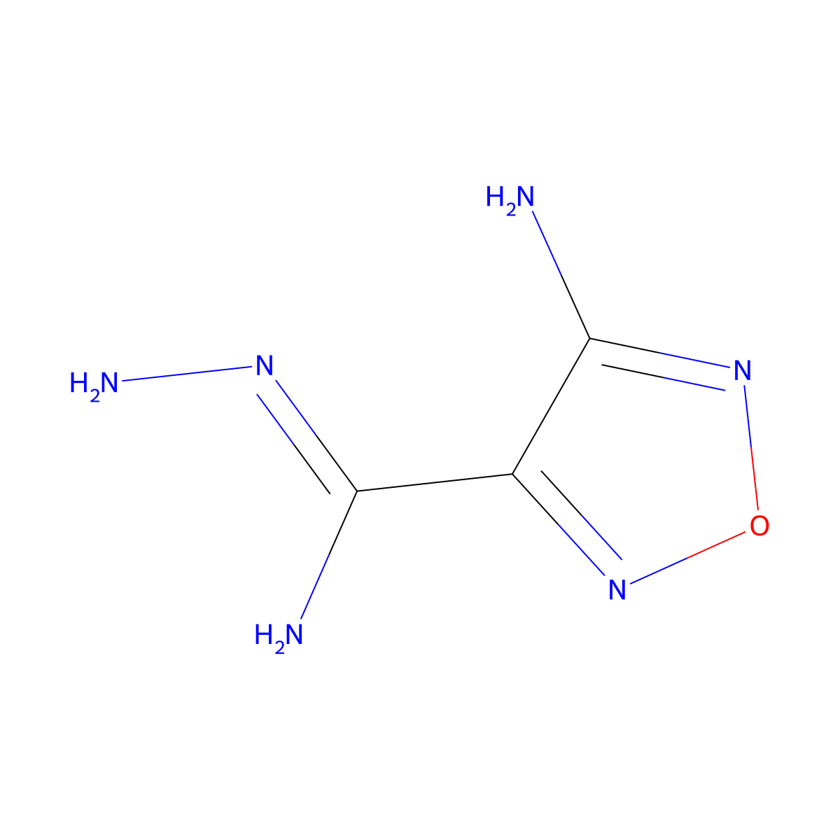 4-Amino-N-amino-furazan-3-carboxamidine molecular structure, CAS 167281-92-7