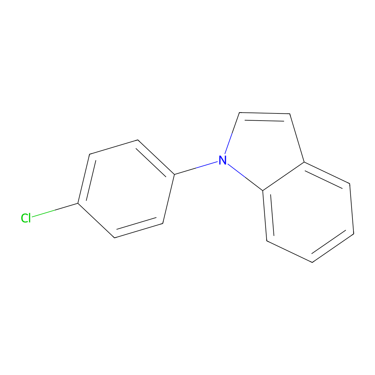 1-(4-Chlorophenyl)-1H-indole molecular structure, CAS 167283-33-2