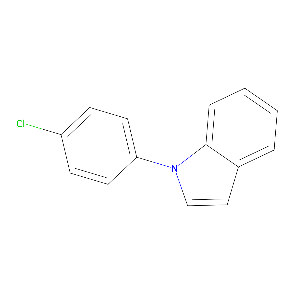 1-(4-Chlorophenyl)-1H-indole molecular structure, CAS 167283-33-2