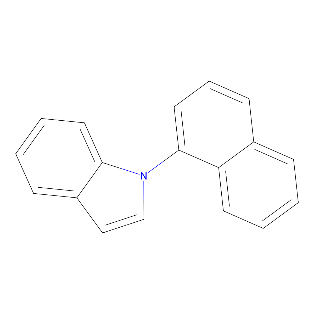 1-(1-Naphthyl)-1H-indole molecular structure, CAS 167283-34-3