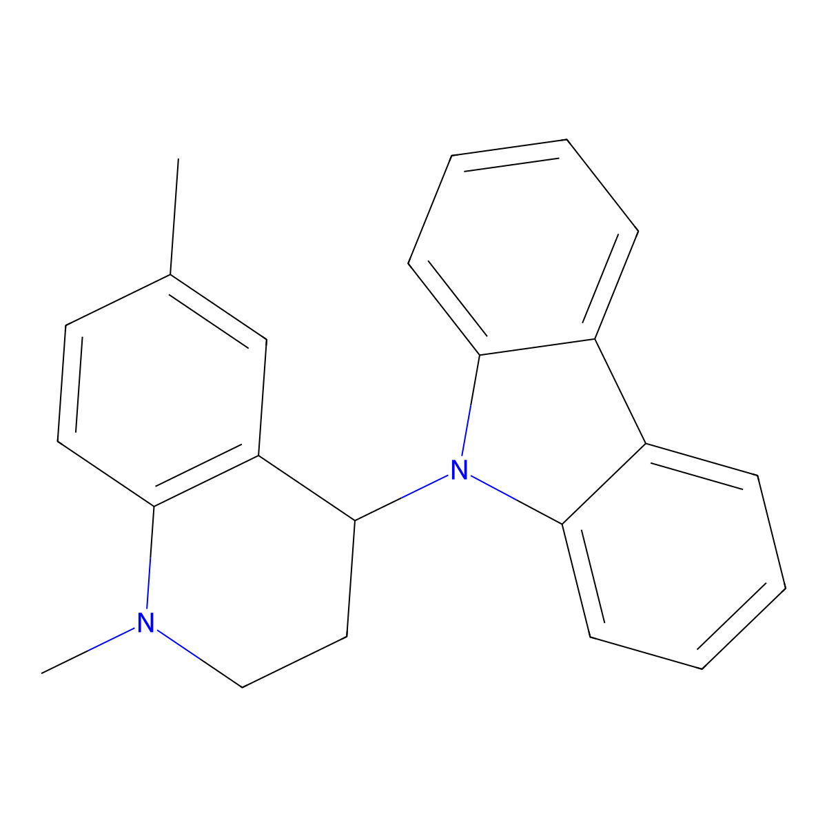 9-(1,6-dimethyl-1,2,3,4-tetrahydroquinolin-4-yl)-9H-carbazole molecular structure, CAS 167288-54-2