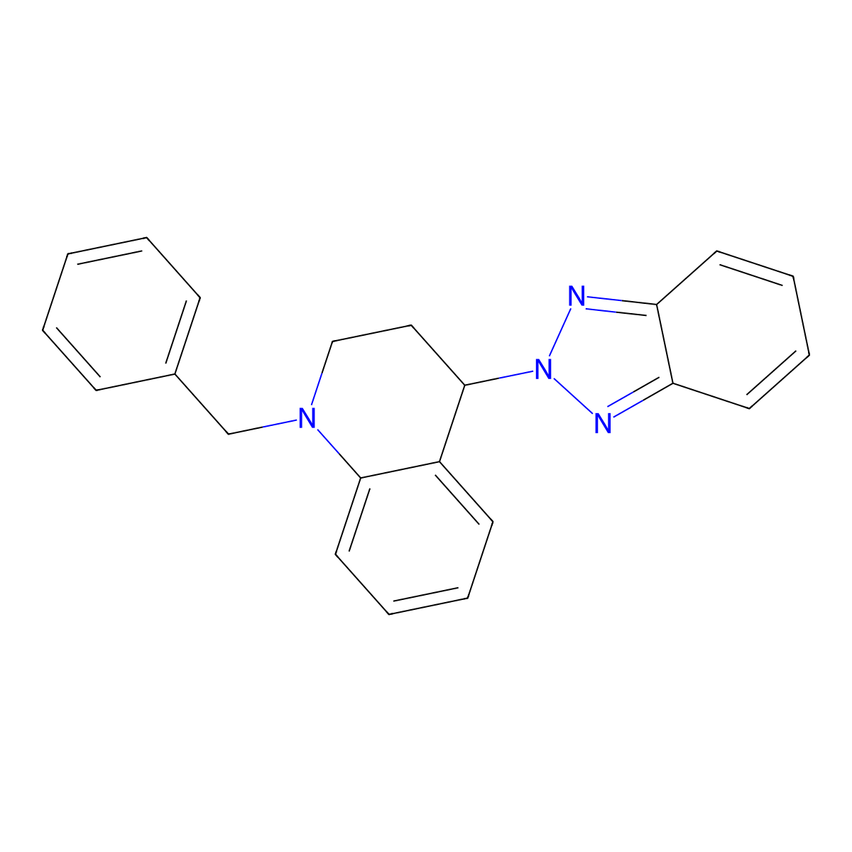 4-(2H-1,2,3-Benzotriazol-2-yl)-1-benzyl-1,2,3,4-tetrahydroquinoline molecular structure, CAS 167288-63-3