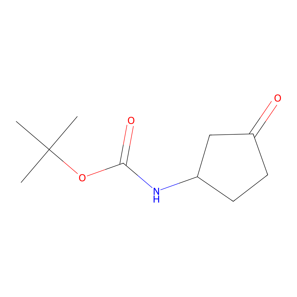 tert-butyl N-((1S)-3-oxocyclopentyl)carbamate molecular structure, CAS 167298-40-0