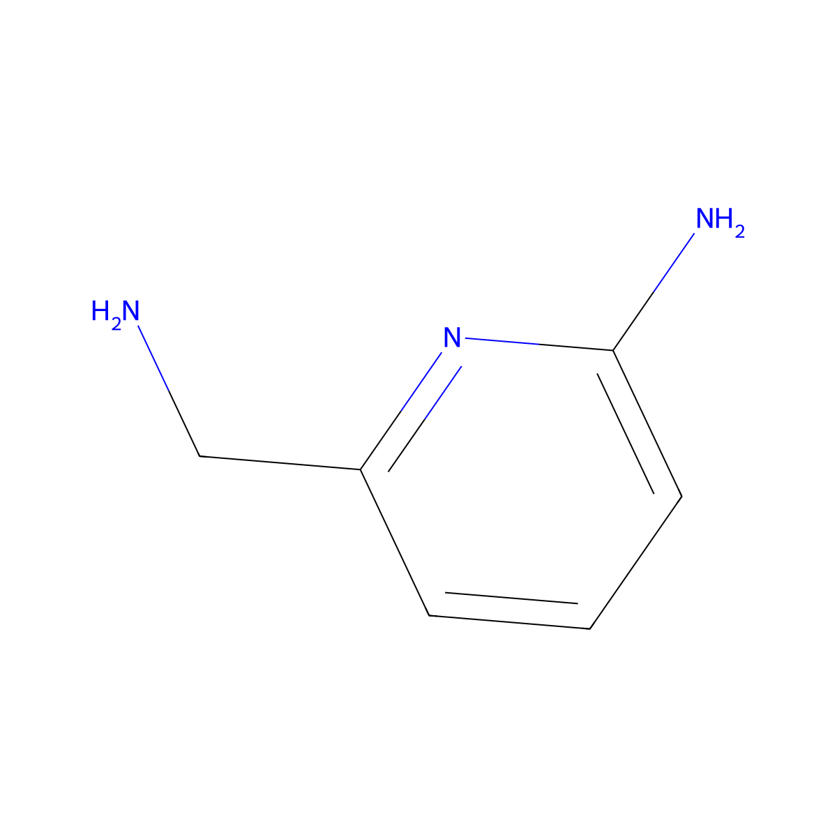 6-Amino-2-pyridinemethanamine molecular structure, CAS 167298-54-6