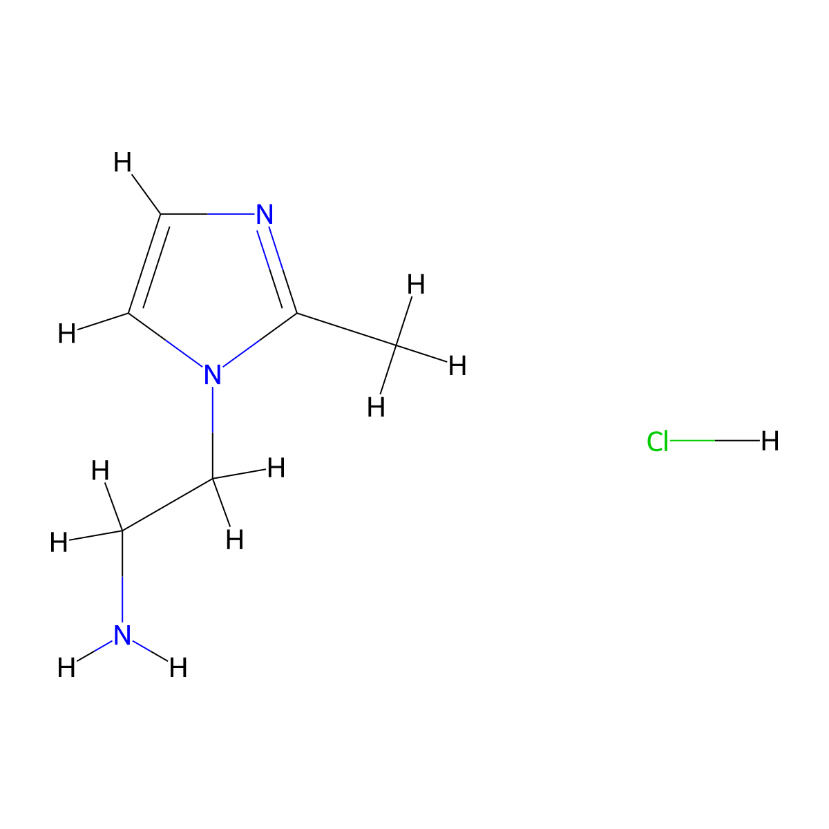 2-(2-Methyl-imidazol-1-YL)-ethylamine hydrochloride molecular structure, CAS 167298-64-8
