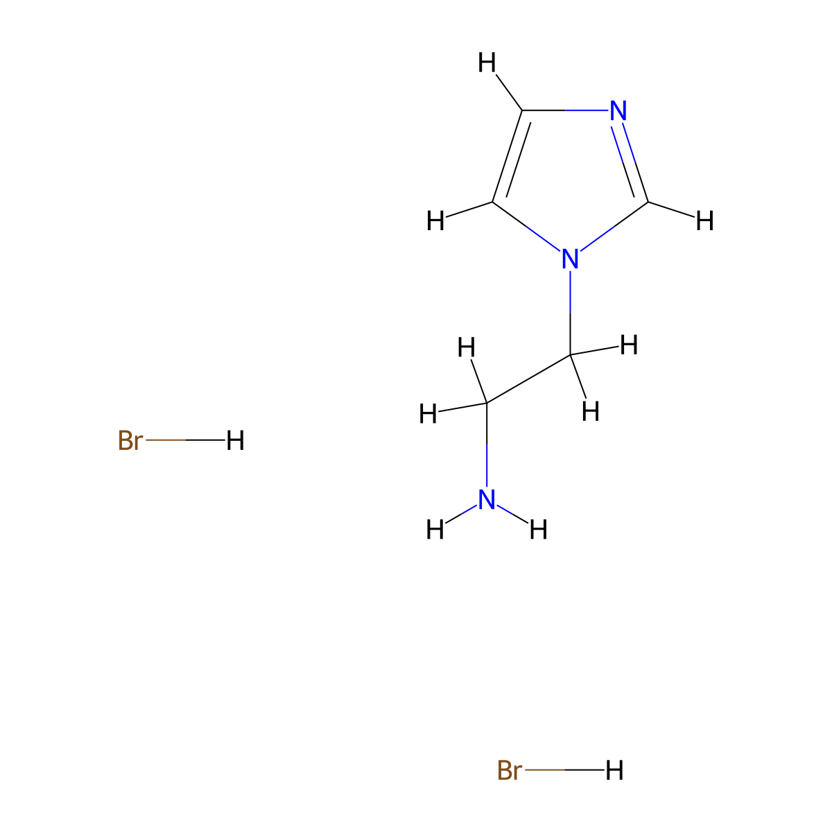 2-Imidazol-1-yl-ethylamine dihydrobromide molecular structure, CAS 167298-66-0