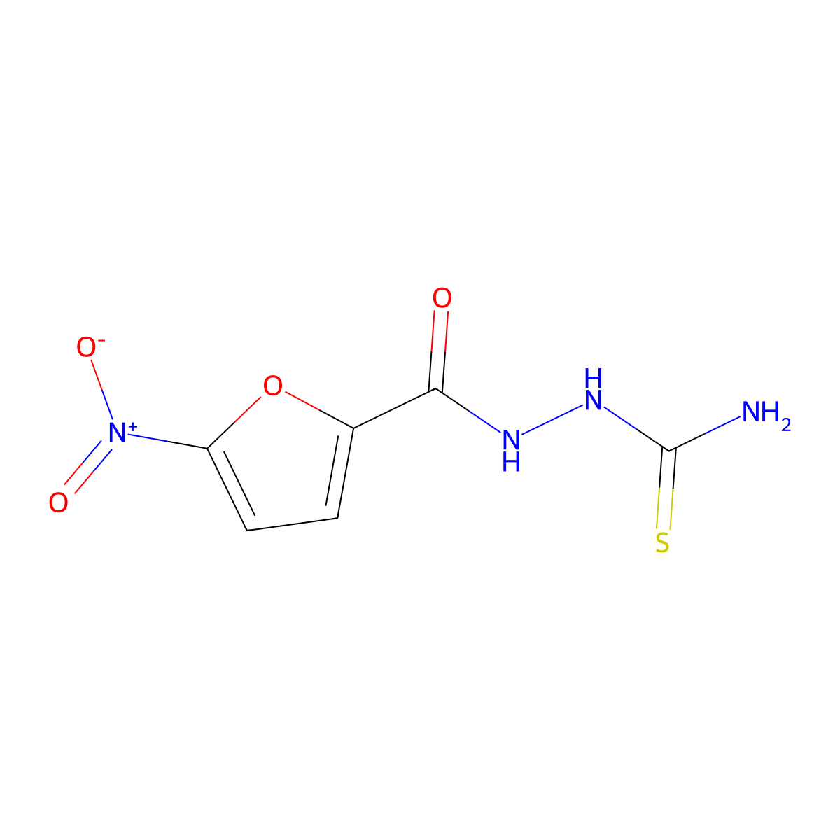 2-(5-Nitrofuran-2-carbonyl)hydrazine-1-carbothioamide molecular structure, CAS 1673-59-2
