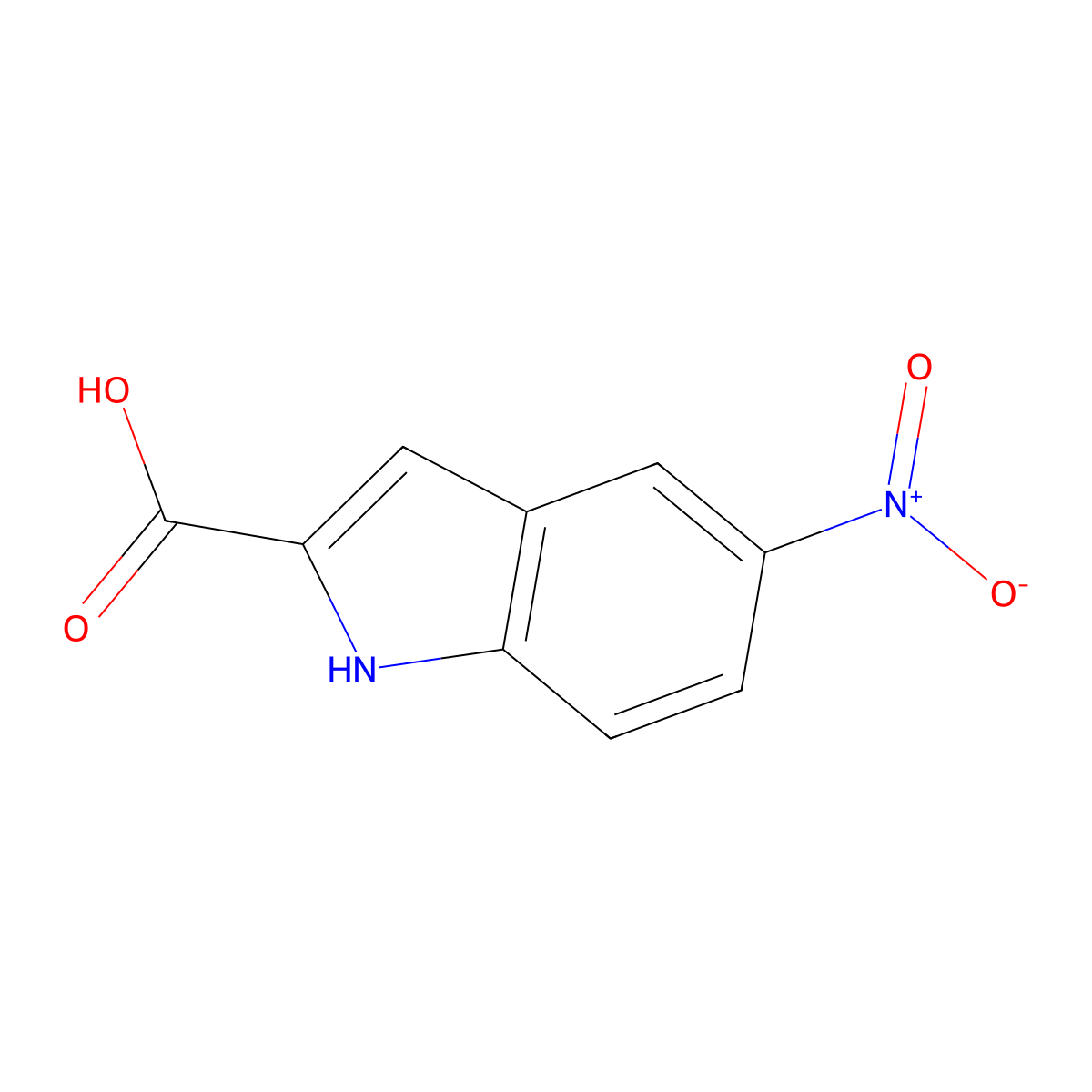 5-Nitroindole-2-carboxylic acid molecular structure, CAS 16730-20-4