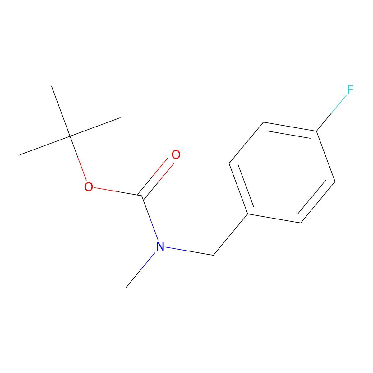 tert-butyl N-[(4-fluorophenyl)methyl]-N-methylcarbamate molecular structure, CAS 167300-01-8