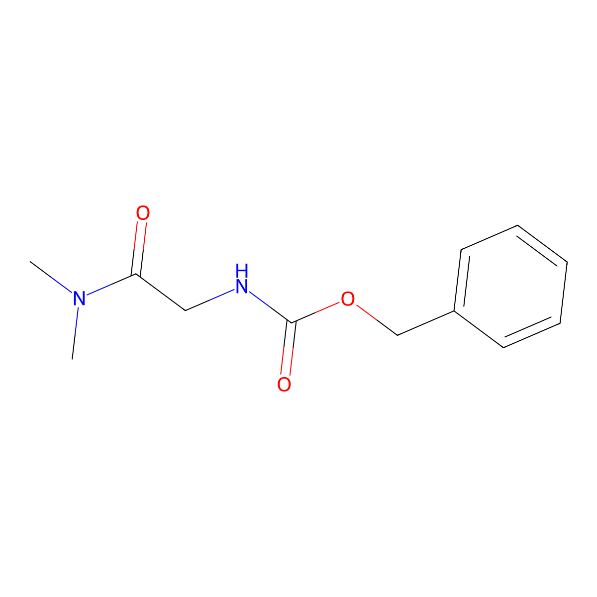 Benzyl N-[(dimethylcarbamoyl)methyl]carbamate molecular structure, CAS 167303-60-8