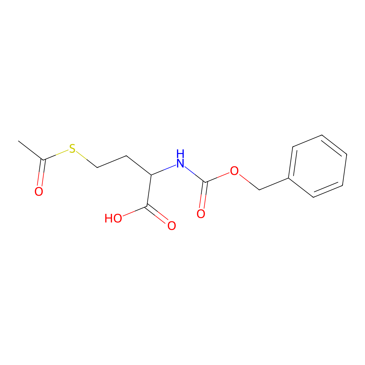 (2S)-4-(acetylsulfanyl)-2-{[(benzyloxy)carbonyl]amino}butanoic acid molecular structure, CAS 167305-82-0