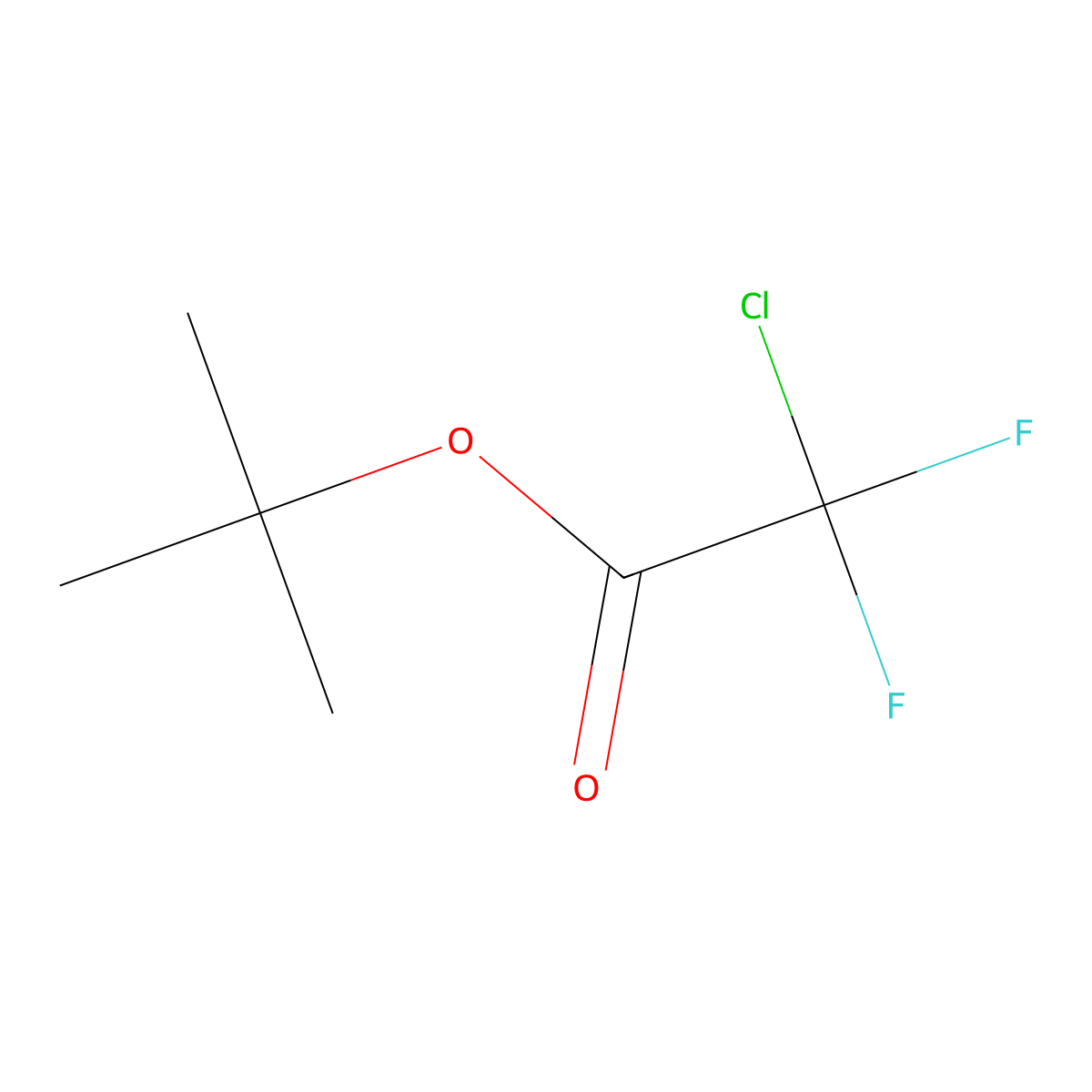 tert-Butyl chlorodifluoroacetate molecular structure, CAS 167308-43-2