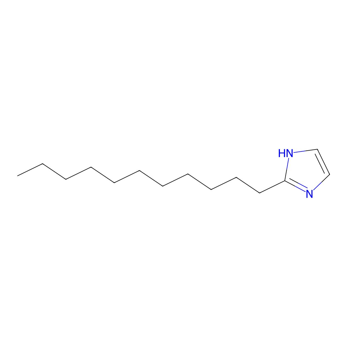 1H-Imidazole, 2-undecyl- molecular structure, CAS 16731-68-3