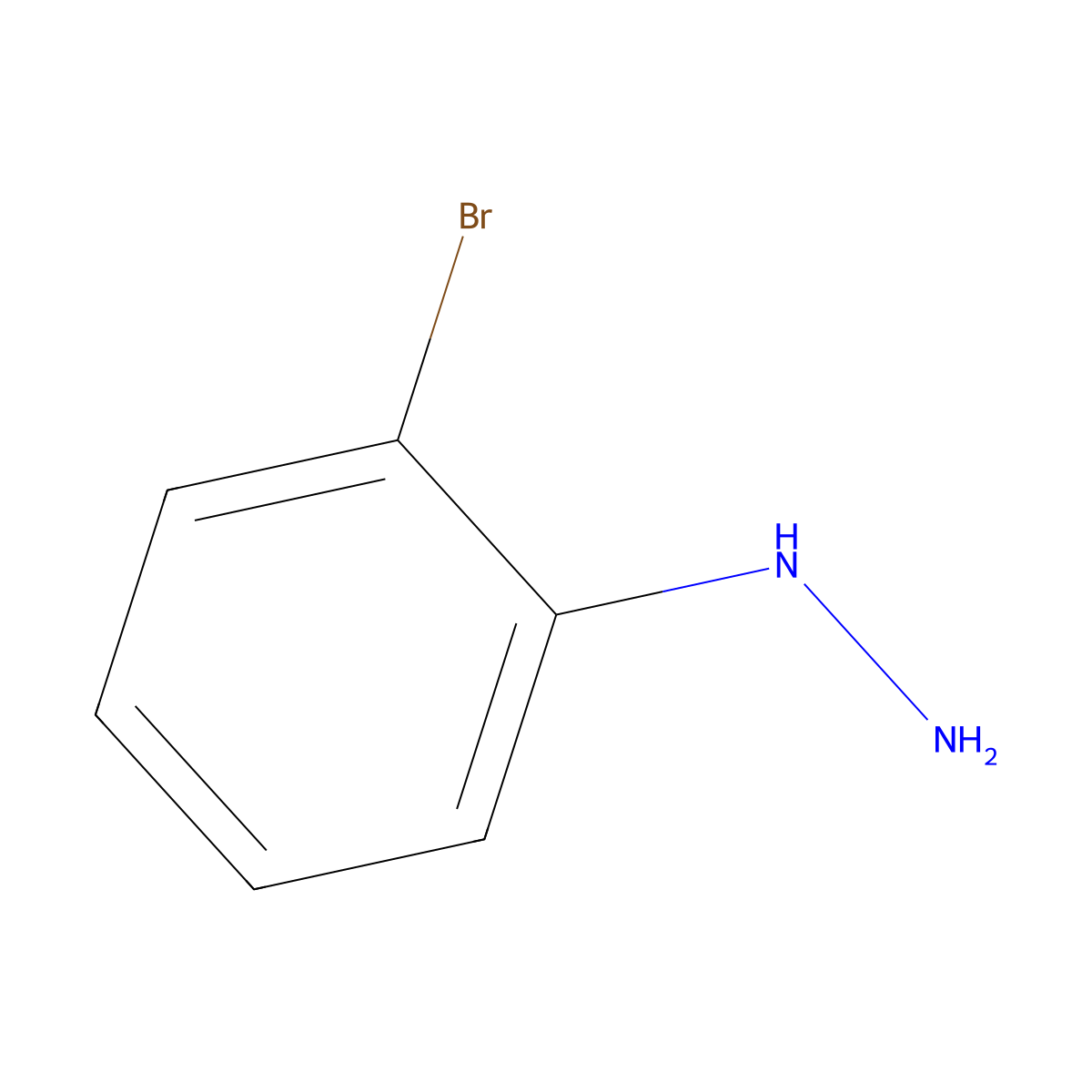(2-Bromophenyl)hydrazine molecular structure, CAS 16732-66-4