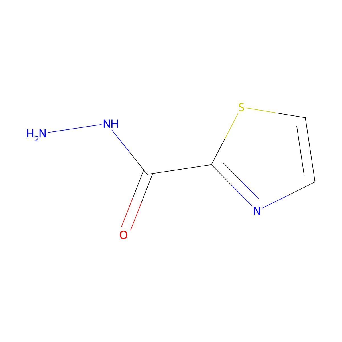 Thiazole-2-carbohydrazide molecular structure, CAS 16733-90-7
