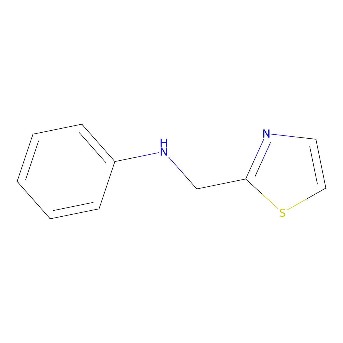 N-(Thiazol-2-ylmethyl)aniline molecular structure, CAS 16733-91-8