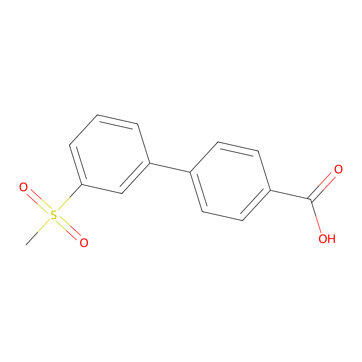3'-Methanesulfonyl-biphenyl-4-carboxylic acid molecular structure, CAS 16734-97-7