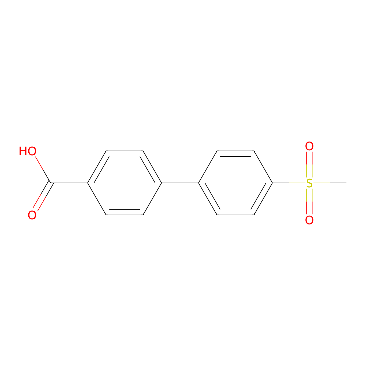 4-(4-Methylsulfonylphenyl)benzoic acid molecular structure, CAS 16734-98-8