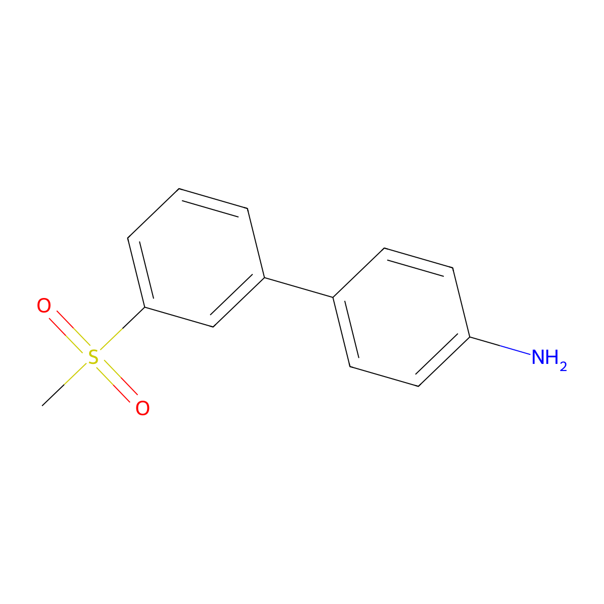3'-(Methylsulfonyl)-1,1'-biphenyl-4-amine molecular structure, CAS 16734-99-9